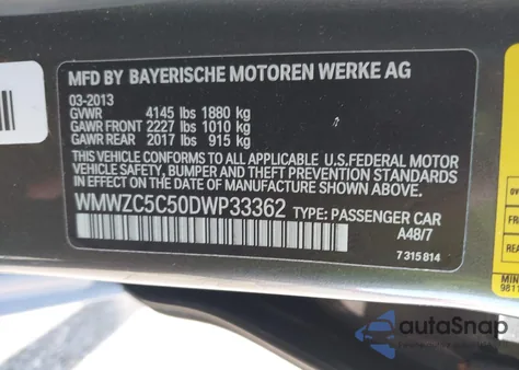 2013 Mini Countryman Cooper S from USA, damaged, VIN WMWZC5C50DWP33362